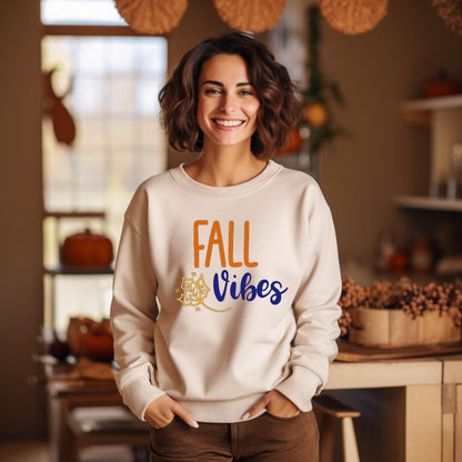 Cozy Fall Vibes Sweatshirt: Perfect Autumn Leaves Crewneck for Seasonal Style – Unisex