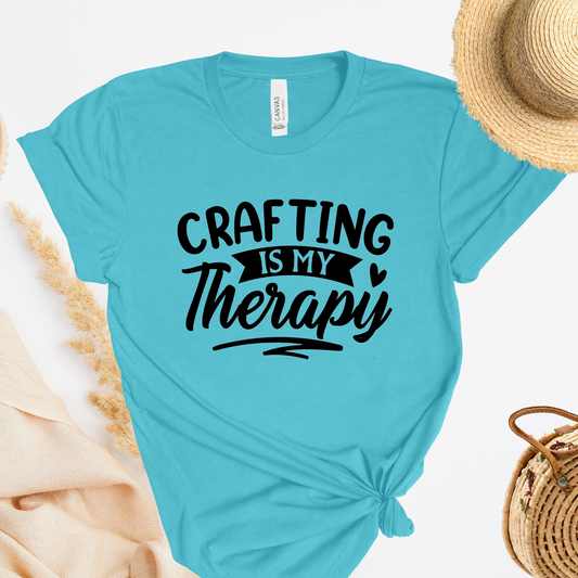 Crafting Is My Therapy T-Shirt: Unisex DIY Gift for Crafters & Creative Hobby Lovers