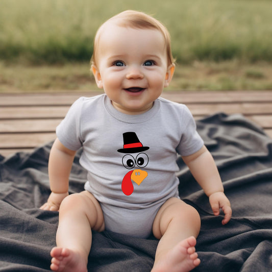 Thanksgiving Turkey Onesie for Baby & Infants: Adorable Two-Sided Little Turkey Outfit