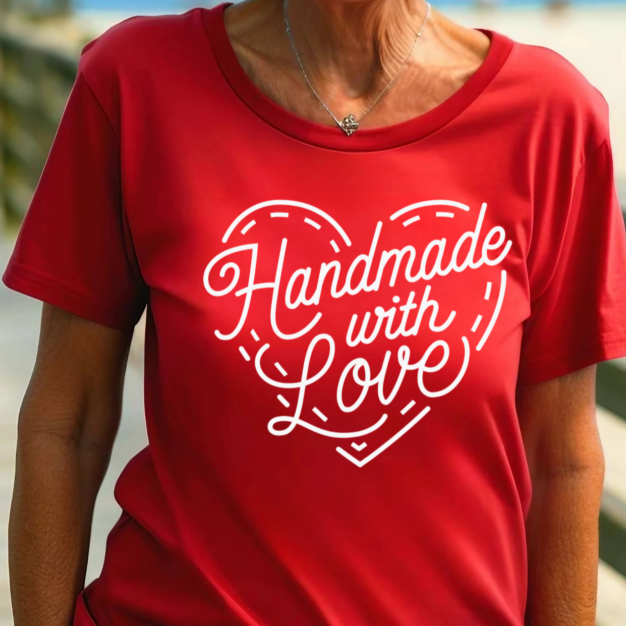 Handmade with Love Heart T-Shirt