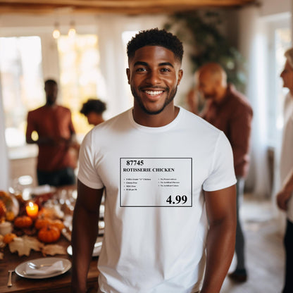 Costco Rotisserie Chicken T-Shirt: Ironic and Trendy for Fans of Quirky Designs – Gender Neutral