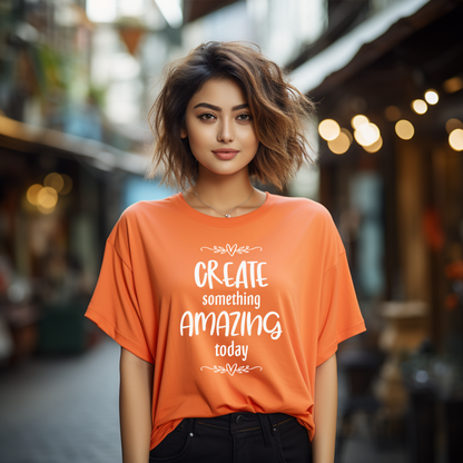 Create Something Amazing Today Inspirational Crafting T-Shirt