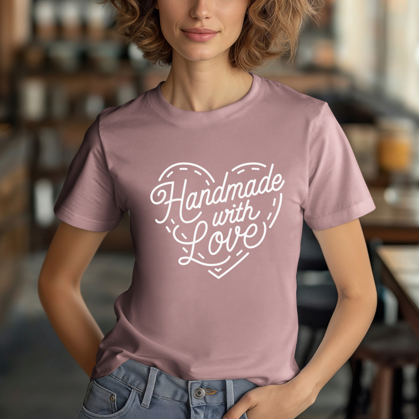 Handmade with Love Heart T-Shirt