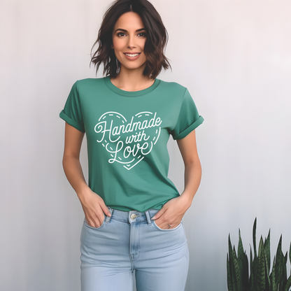 Handmade with Love Heart T-Shirt