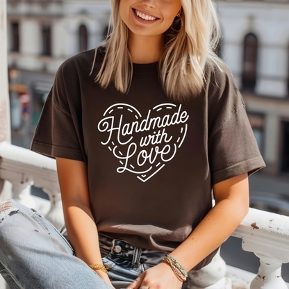 Handmade with Love Heart T-Shirt