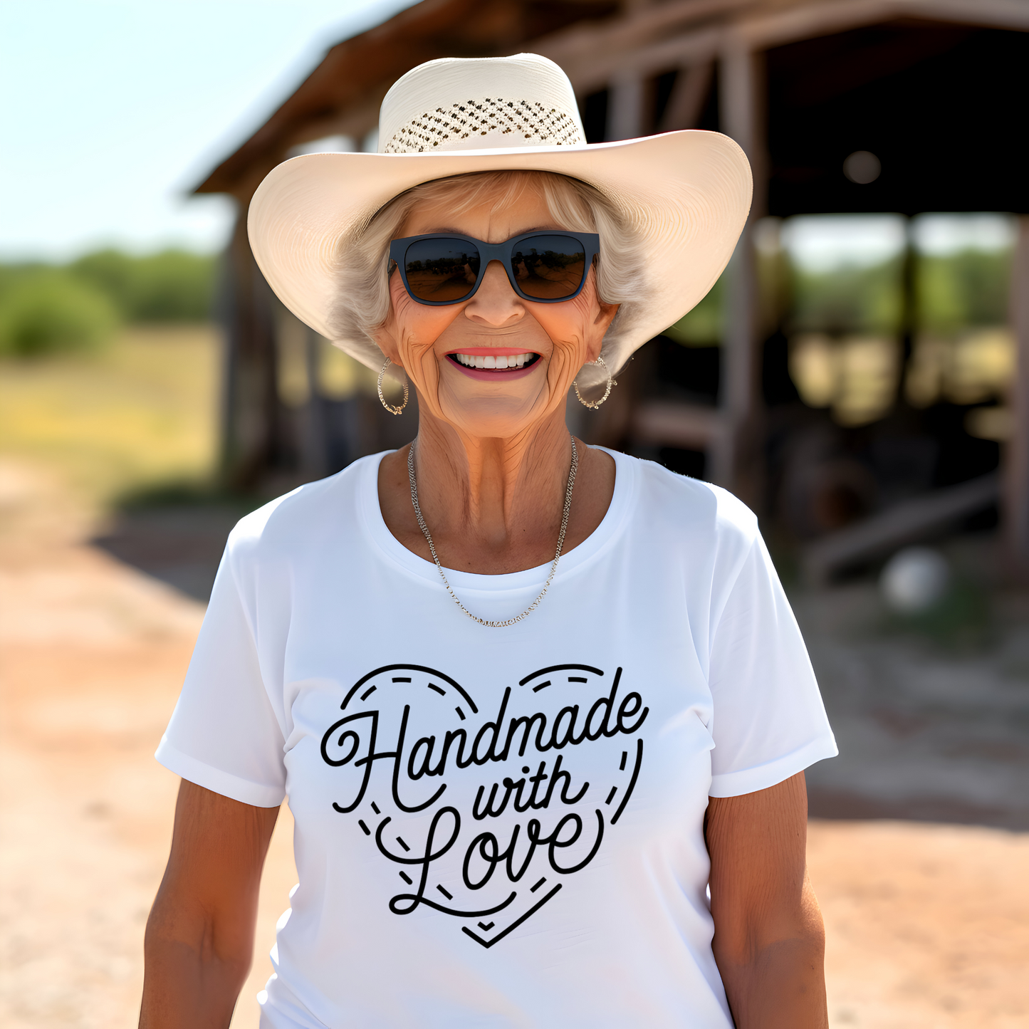 Handmade with Love Heart T-Shirt