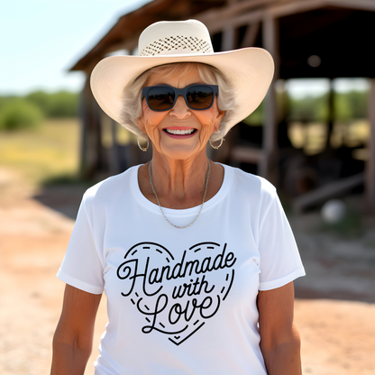 Handmade with Love Heart T-Shirt