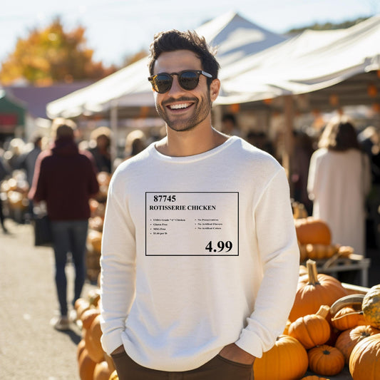 Costco Rotisserie Chicken Sweatshirt: Ironic and Trendy for Fans of Quirky Designs – Gender Neutral