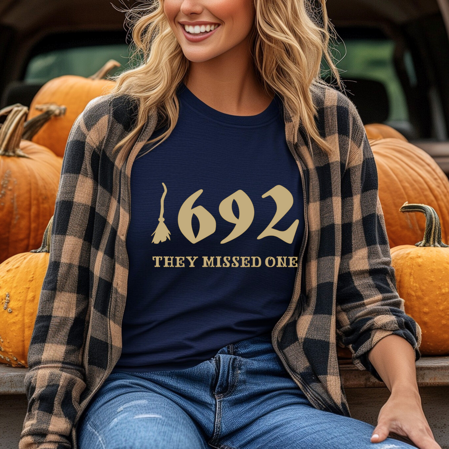 1692 They Missed One - Salem Witch Trials T-Shirt, Spooky Halloween Tee, Witchy and Historic Gift for Women