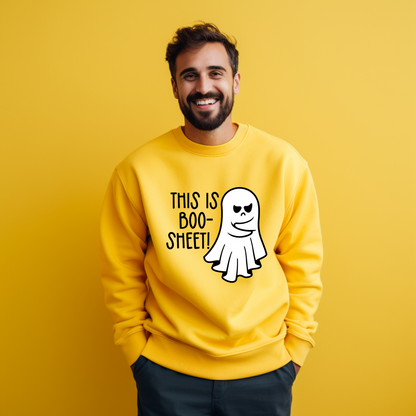 This Is Boo-Sheet! Ghostly Pun Halloween Sweatshirt | Spooktacular | Women | Men | Gender-neutral | Cute | Funny |