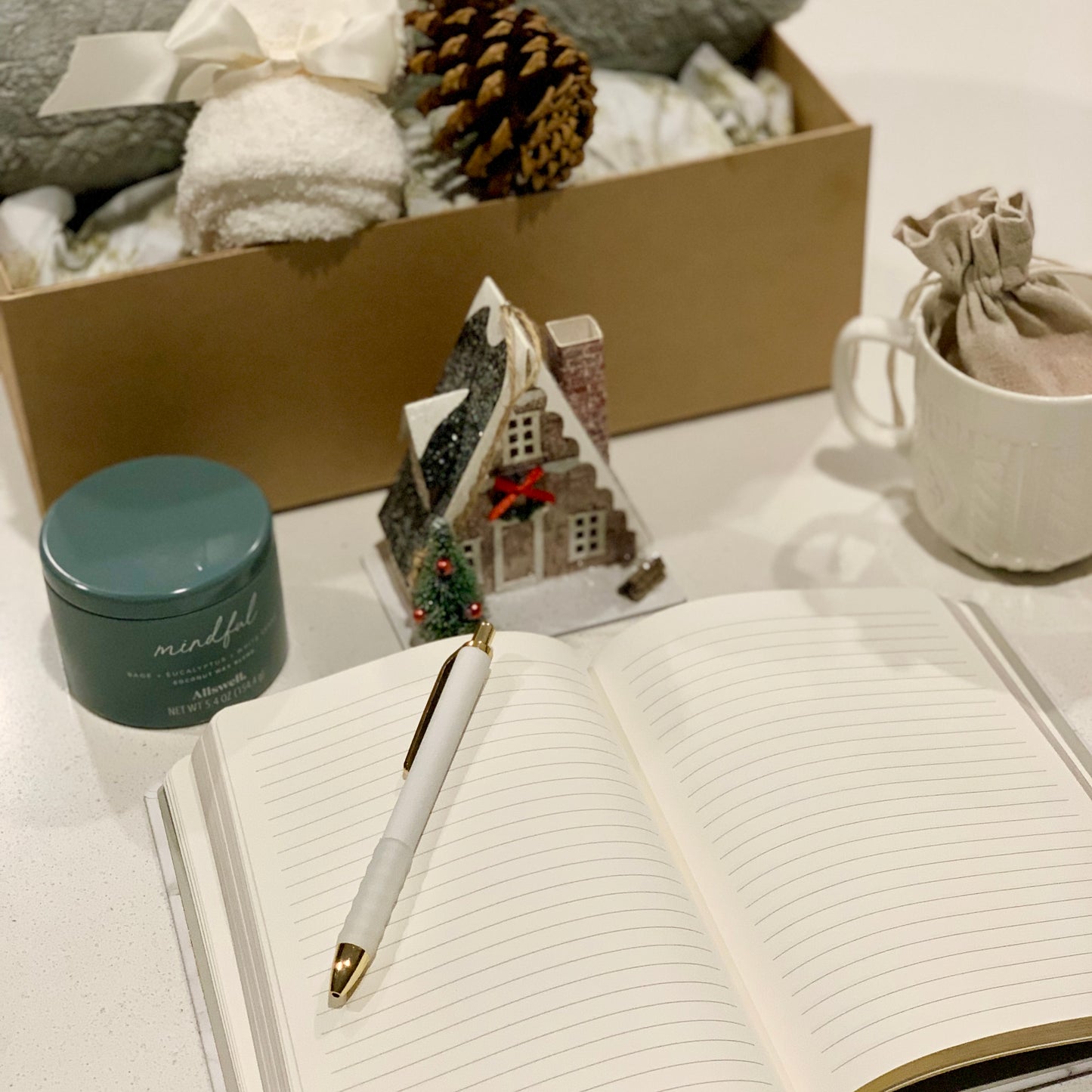 Cozy Comfort Deluxe Gift Box | Personalized Self-Care Package for Her with Blanket, Mug & More | Hygge Christmas & Care Package Gift Idea