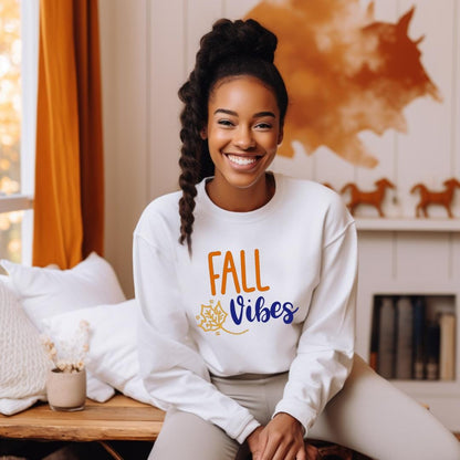 Cozy Fall Vibes Sweatshirt: Perfect Autumn Leaves Crewneck for Seasonal Style – Unisex