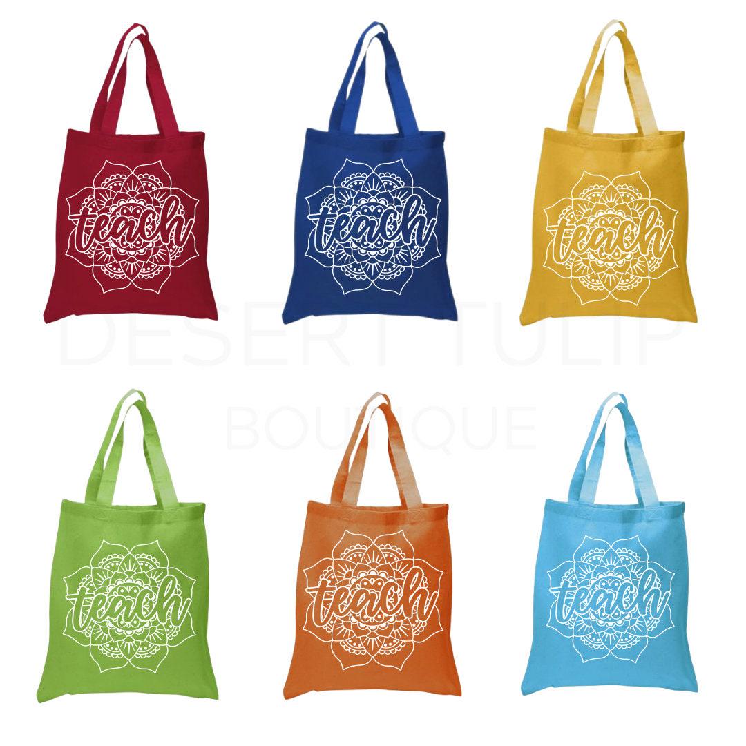 Teacher Mandala Tote Bag - Perfect Gift for Teacher Appreciation & Back to School